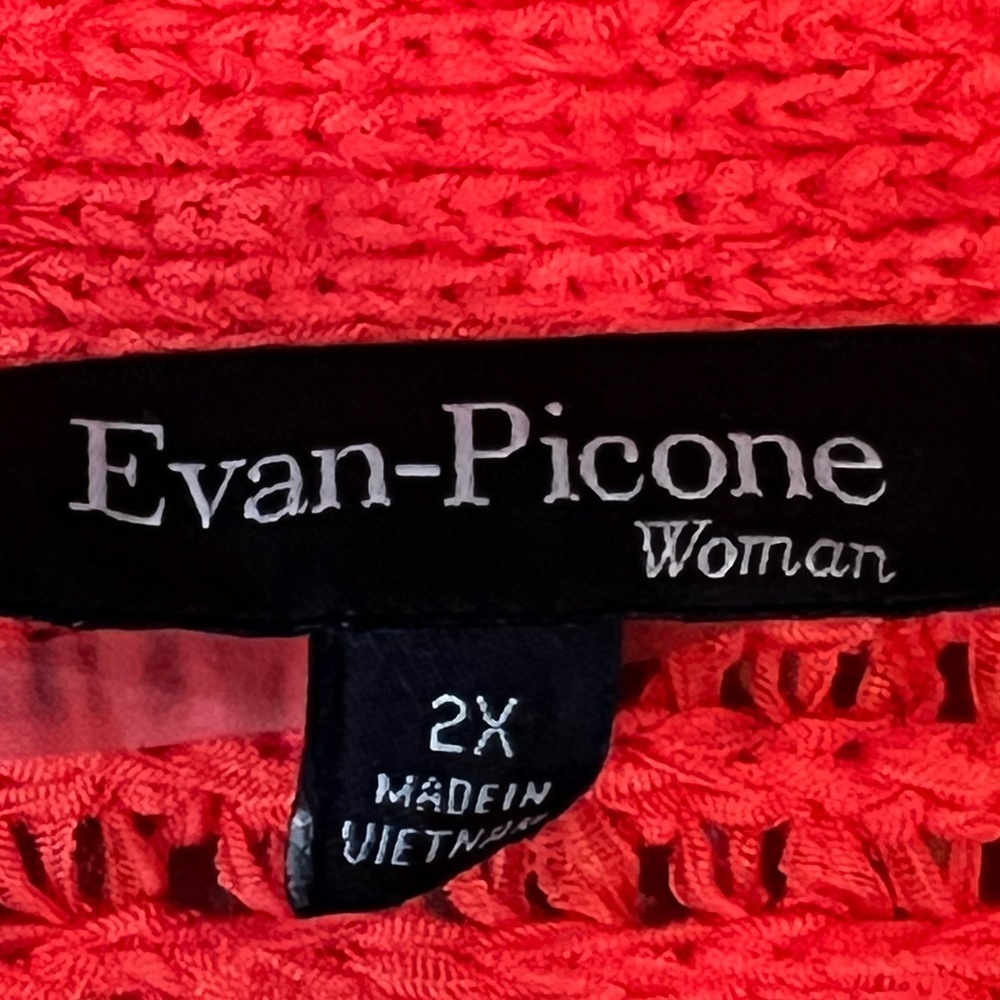 Evan Picone Bold Orange Knitwear - Picture 3 of 8